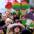 Klobučki so poudarjali namen protesta.