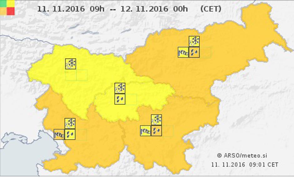 alarm slovenija | Avtor: Arso/meteo.si
