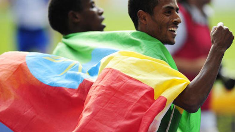 Etiopijec Kenenisa Bekele je slavil zmago na 5000 m.
