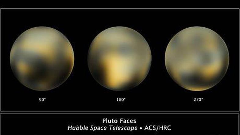 Pluton s posebnimi svetlimi hladnimi predeli.