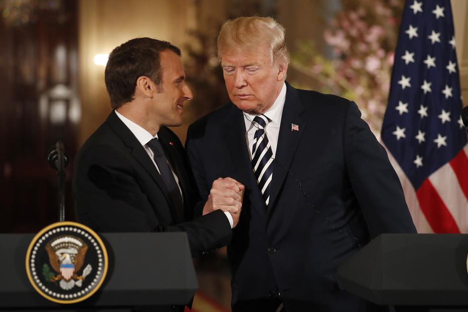 Donald Trump Emmanuel Macron