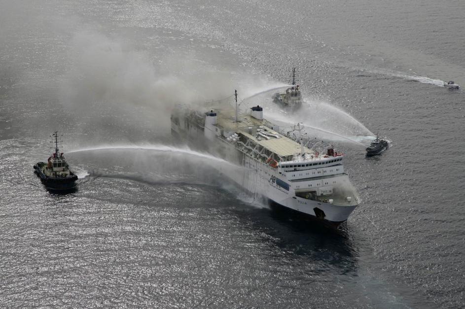 Požar na egiptovskem trajektu