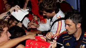 David Villa Fernando Llorente avtogrami avtogram podpis avtobus