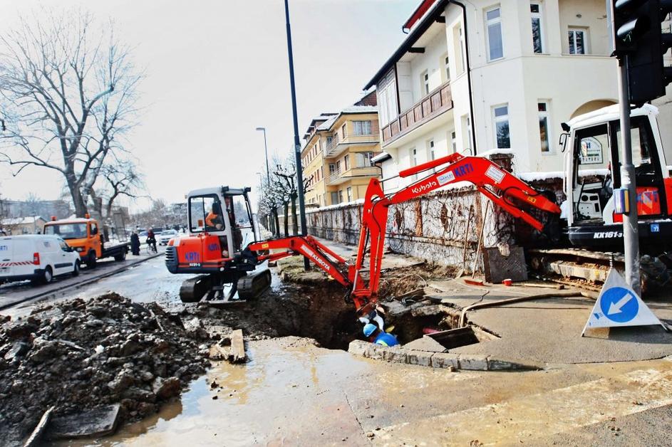 Počena cev v Ljubljani