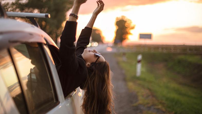 poletje, cesta, vožnja