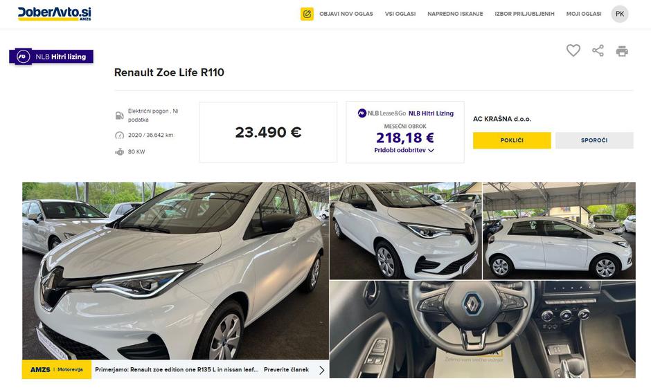 renault zoe | Avtor: Doberavto