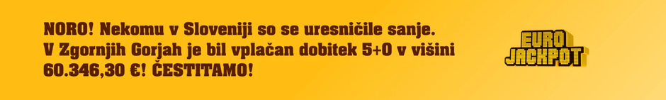 Eurojackpot dobitek | Avtor: Loterija Slovenije