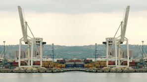 Žerjavisti v Luki Koper.