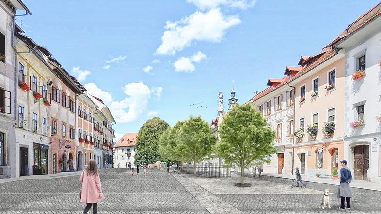 Škofja Loka, vizualizacija Mestnega trga