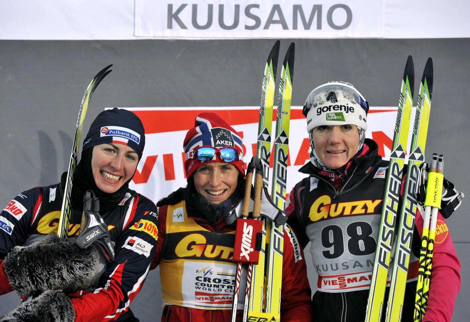 Justyna Kowalczyk, Marit Bjoergen in Petra Majdič