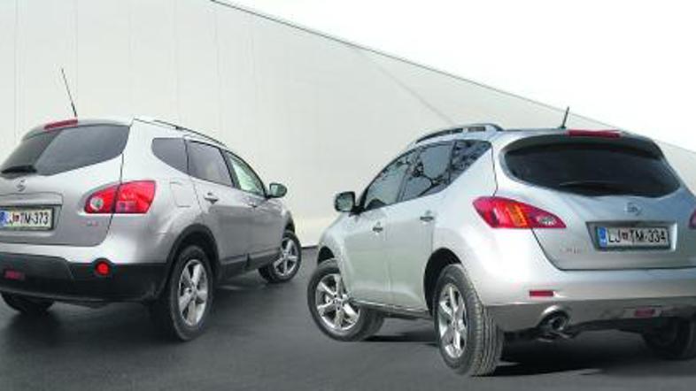 Nissan murano (desno) ali qashqai? Na koncu ima glavno besedo srce (in denarnica