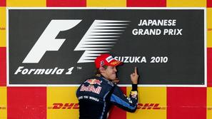 Drugo leto zapored je Suzuka zmagal Vettel.