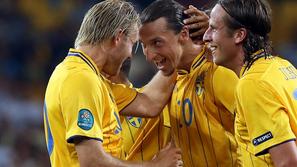 Ibrahimović Toivonen Olsson Švedska Francija Kijev Euro 2012