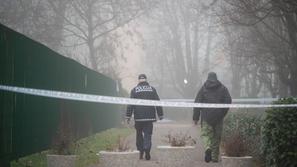 požar v DIC policijski trak policija