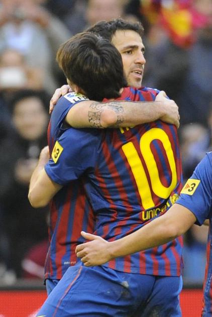 Leo Messi Cesc Fabregas