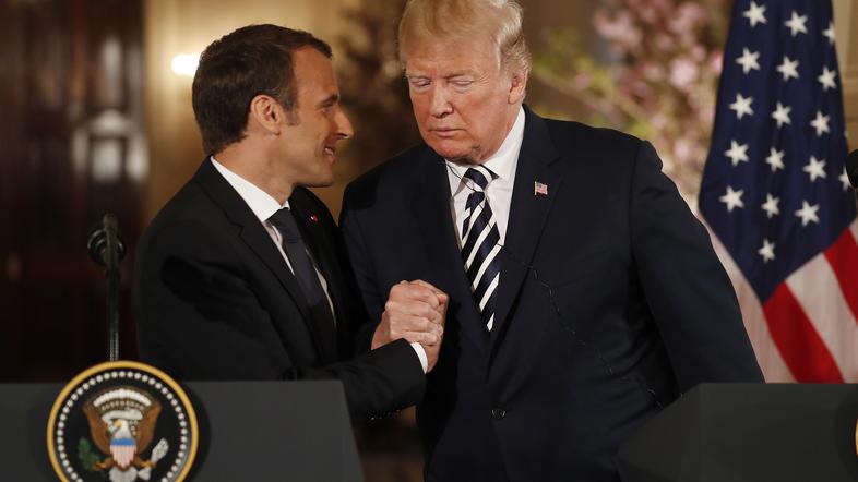 Donald Trump Emmanuel Macron