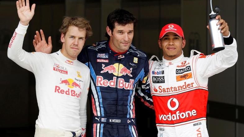 VN Turčije 2010 Vettel Webber Hamilton kvalifikacije najboljši