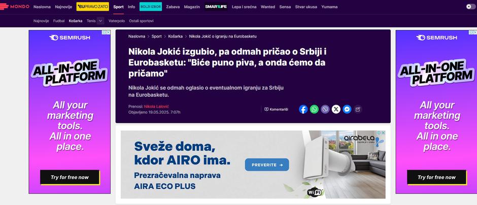 jokić | Avtor: zajem zaslona