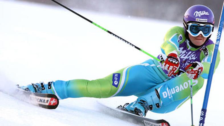 Tina Maze bo na vikendu hitrih disciplin lovila obilico točk. (Foto: Nik Rovan)