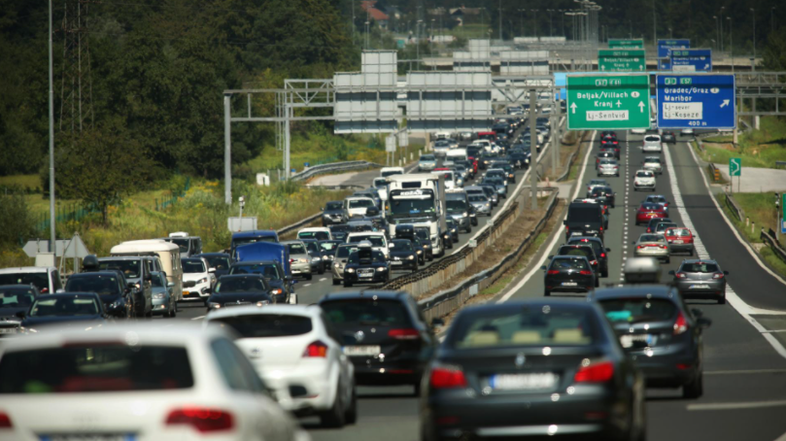 razcep Koseze Ljubljana gneča kolona