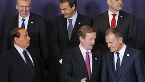 Silvio Berlusconi, Enda Kenny, Donald Tusk, Yves Leterme, Jose Luis Rodriguez Za