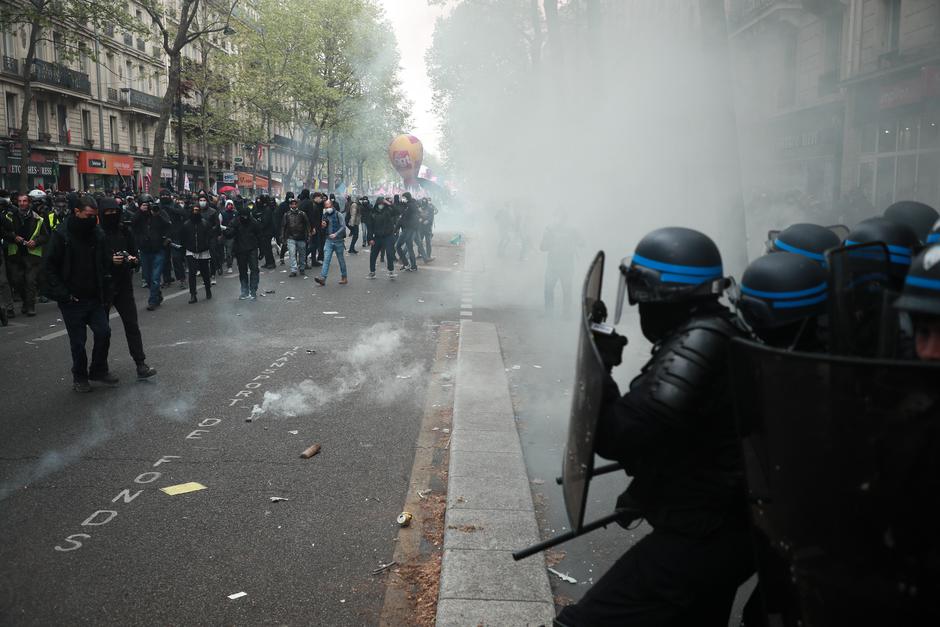 Protesti ob 1. maju, Francija | Avtor: Epa