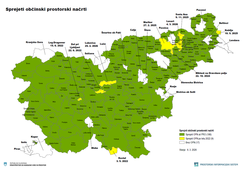 Občine brez OPN | Avtor: 