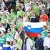 Slovenija Italija EuroBasket Stožice Ljubljana navijači gledalci tribuna zastava