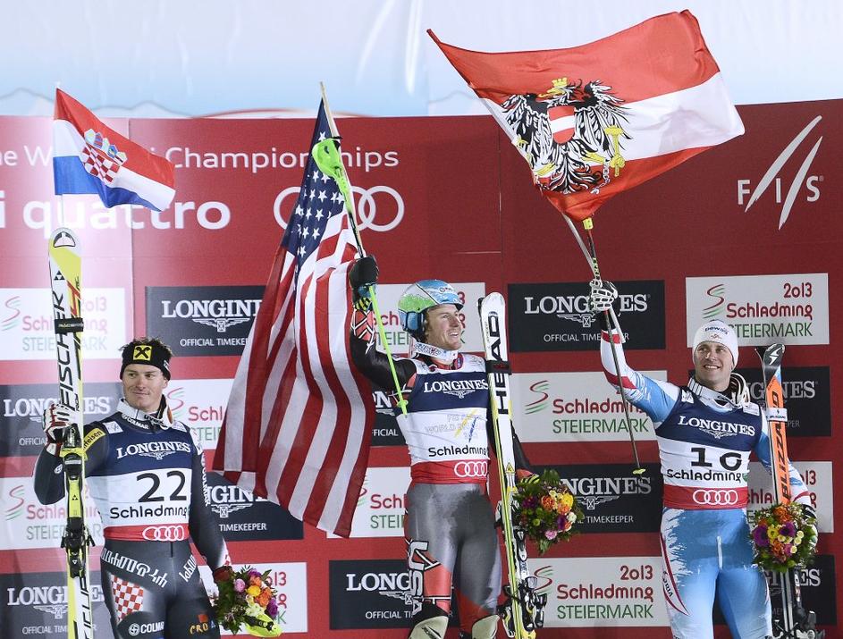 Ivica Kostelić, Ted Ligety in Romed Baumann.