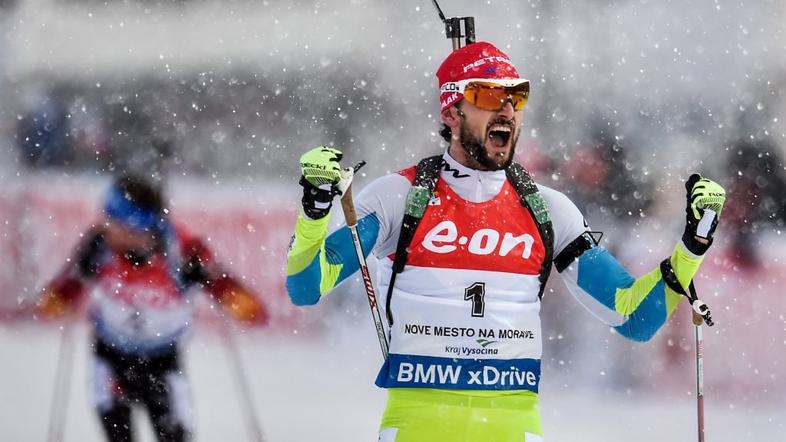 jakov fak nove mesto zmaga biatlon zasledovanje