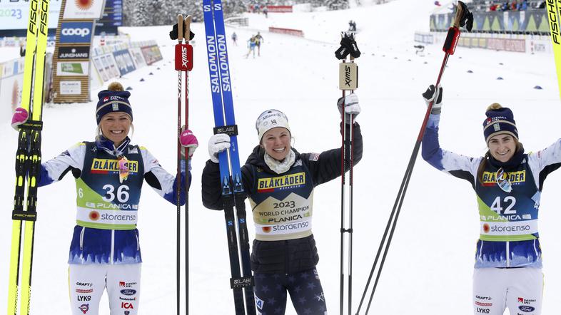 Frida Karlsson Jessie Diggins Ebba Andersson Planica SP tek na smučeh