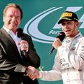 lewis hamilton arnold schwarzenegger