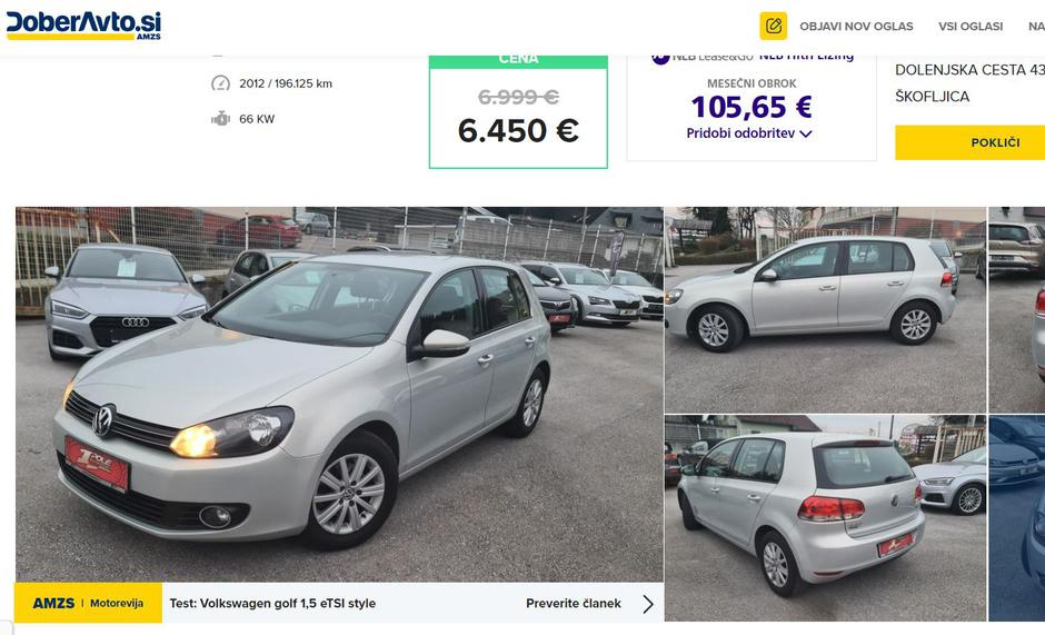 Ponudba rabljenih avtomobilov na spletni strani DoberAvto.si | Avtor: Doberavto