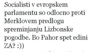 Tole je asistentka evropske poslanke Tanje Fajon objavila na spletni mreži Twitt