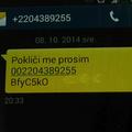 Sms sporočilo