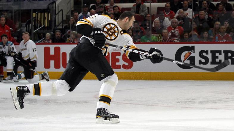 Zdeno Chara je plošček udaril s hitrostjo 170,4 km/h. Nov rekord! (Foto: Reuters