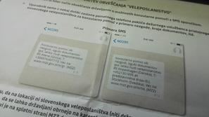 SMS storitev obveščanja "veleposlanistvo"