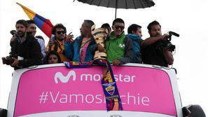 Richard Carapaz sprejem Quito