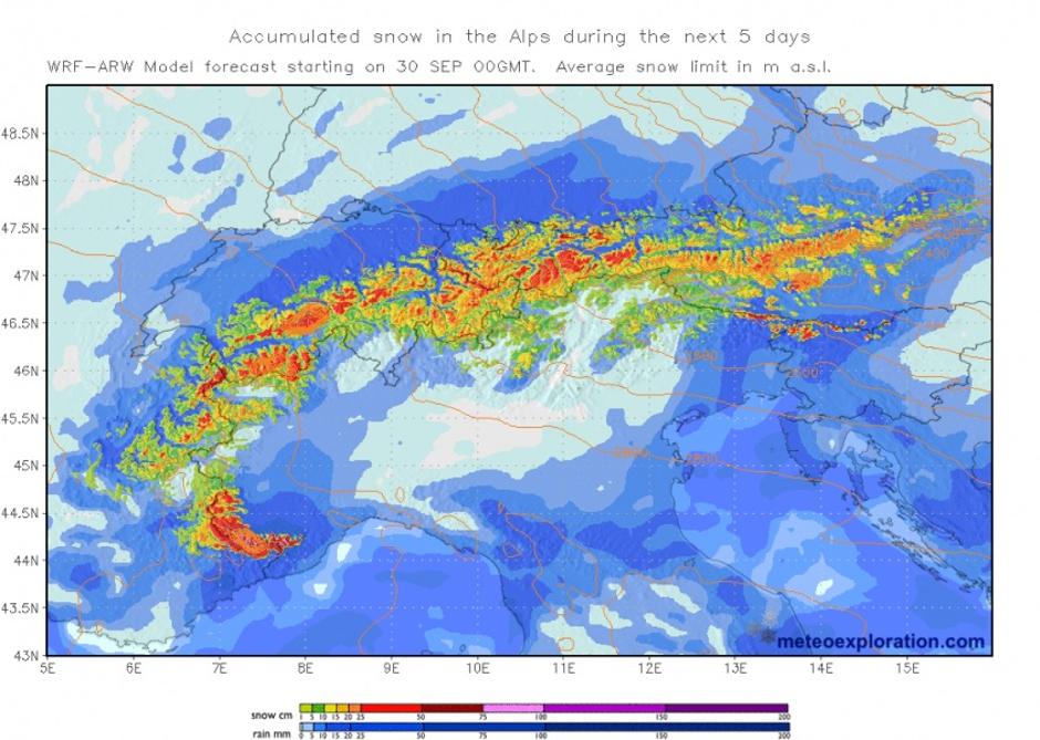 količina snega | Avtor: Severe Weather Europe