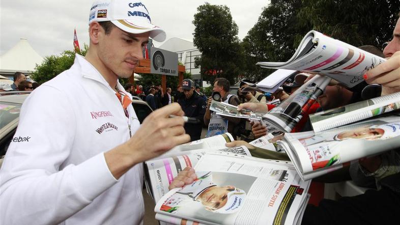 Adrian Sutil zatrjuje, da je do poškodbe Erica Luxa prišlo nenamerno. (Foto: Reu