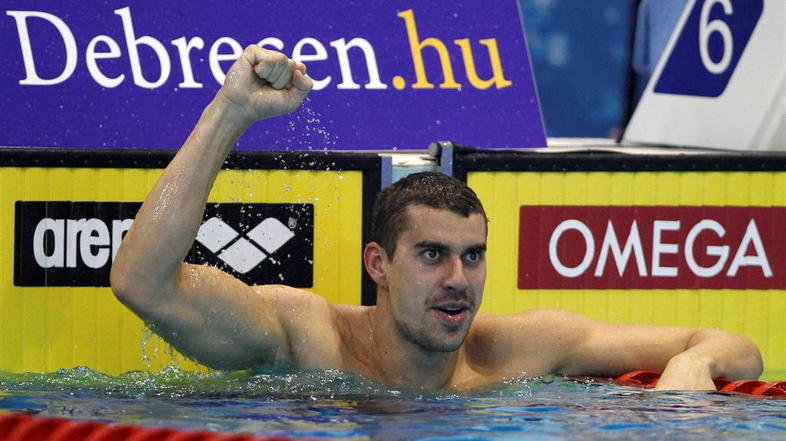 Dugonjić EP v plavanju 50 metrov prsno finale Debrecen evropsko prvenstvo