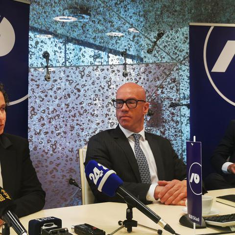 Mateja Živec, Luka Podlogar, Blaž Bračič, NLB skladi, predstevitev nepremičninske investicijske družbe