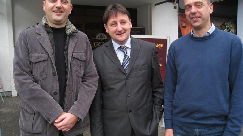 Prokurist, predsednik uprave in član uprave Casinoja Bled (z leve) Aleš Franetič