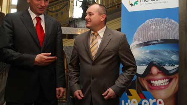 Premier Borut Pahor in mariborski župan Franc Kangler. V začetku leta se je obči