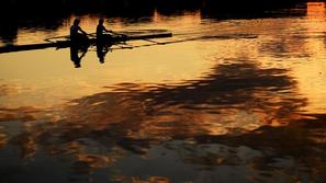 Maschsee Hannover veslanje čoln jezero