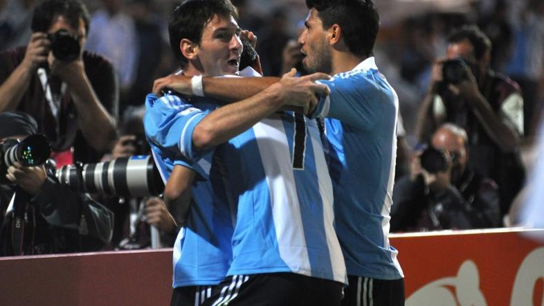 Messi Agüero Di Maria Argentina Urugvaj kvalifikacije SP 2014 Mendoza