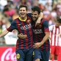 Messi Fabregas Almeria Barcelona