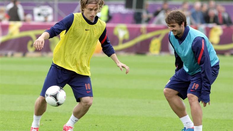 Kranjčar Modrić Hrvaška reprezentanca trening priprave Warka Euro 2012