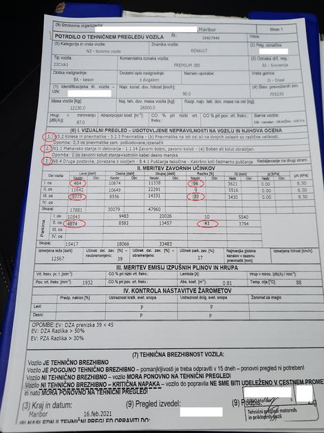 Tovorno vozilo izločeno iz prometa