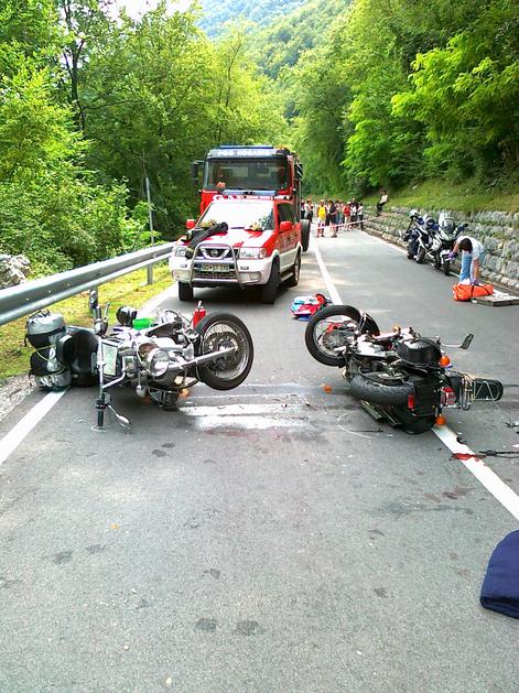 prometna nesreča, Motorist, Kanal ob Soči